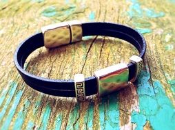 fashionable leather bracelet