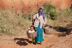 bagan woman carrier