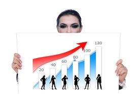 woman showing diagram of upcoming arrow