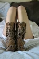 woman in the sexy boots