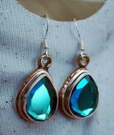 earrings with blue stone