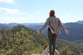 girl in mountains