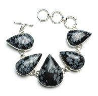 snowflake obsidian bracelet