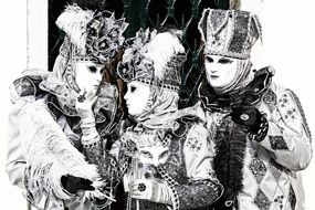 carnival venice masks drawing