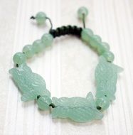 bracelet made of green aventurine