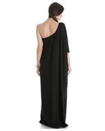 girl in evening black dress