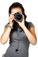 Photo of holding camera in hands female