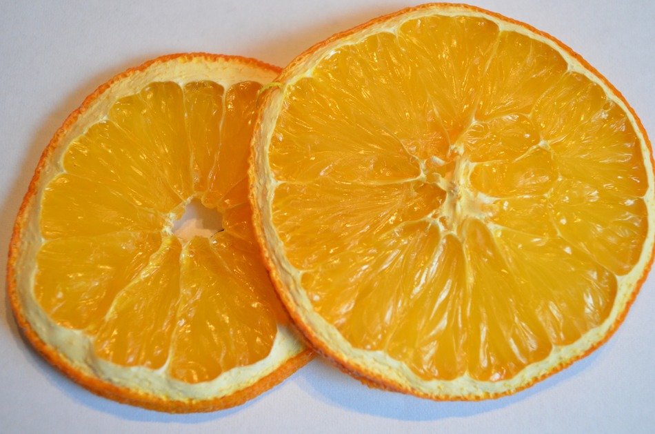 slices orange food background