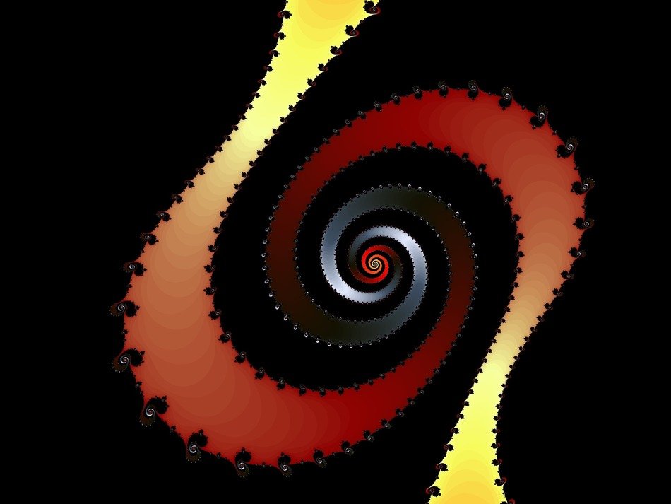 digital spiral on a black background