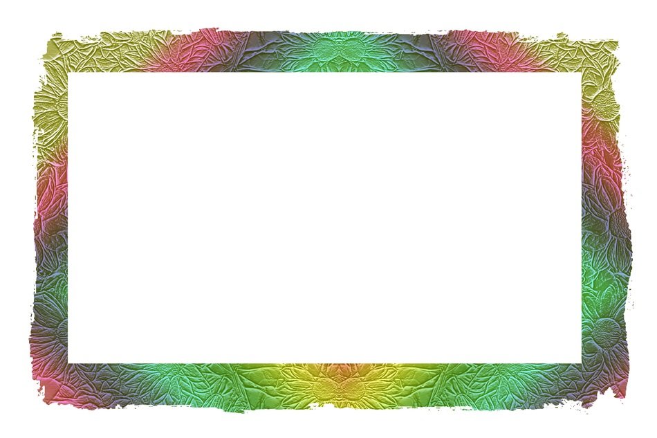 frame picture floral rainbow