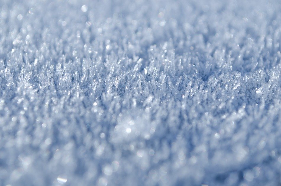 background with ice crystals in winter