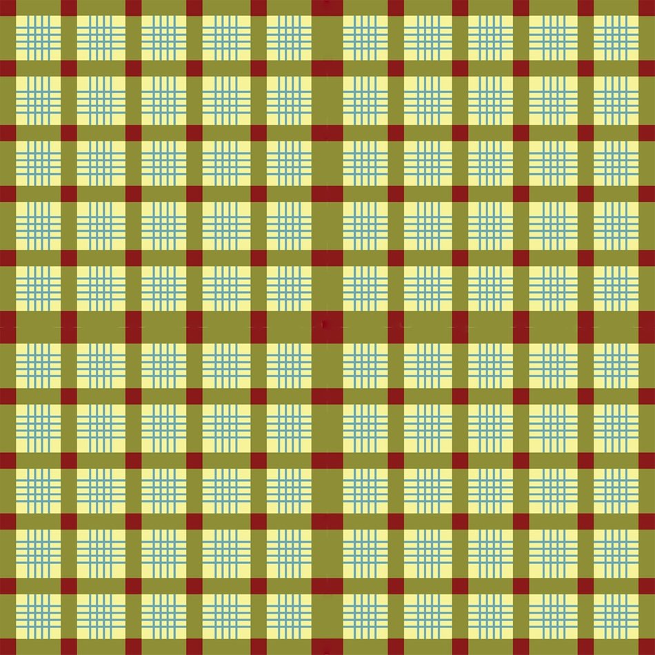 geometric tartan pattern square