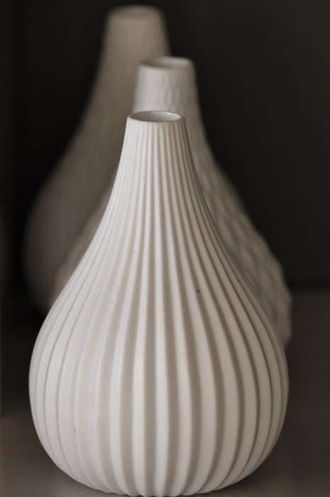 vases still life white pattern