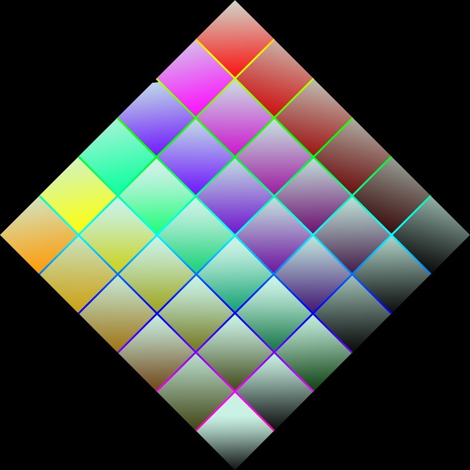 squares rainbow colors rhombus