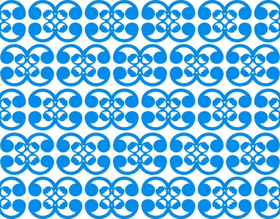 pattern blue ornaments