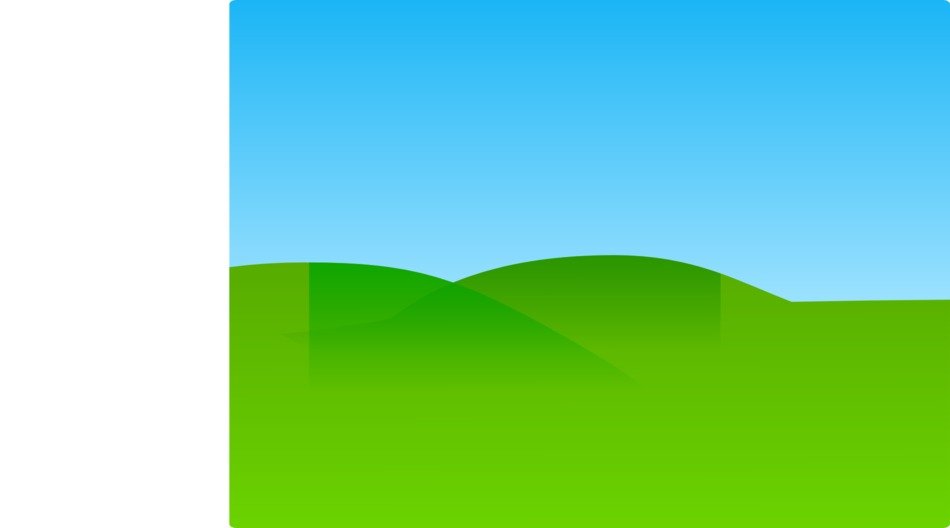 landscape green hilly grass sky