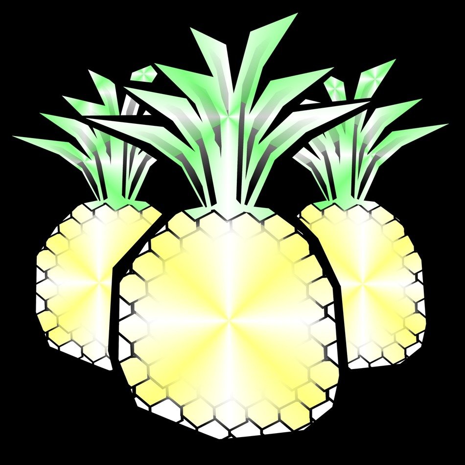 gradient colors pineapple frame