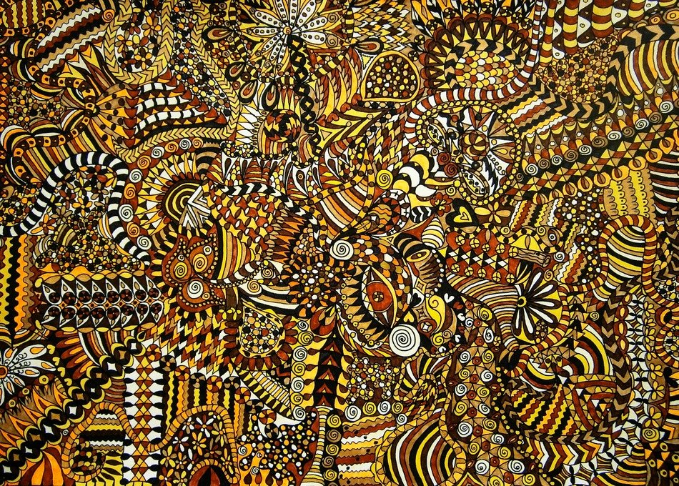 drawn pattern colorful