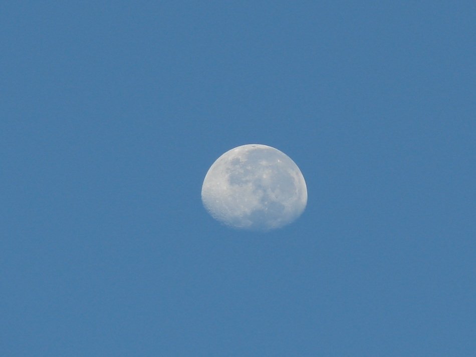 moon sky blue nature