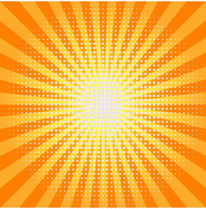 sunburst yellow red sunray