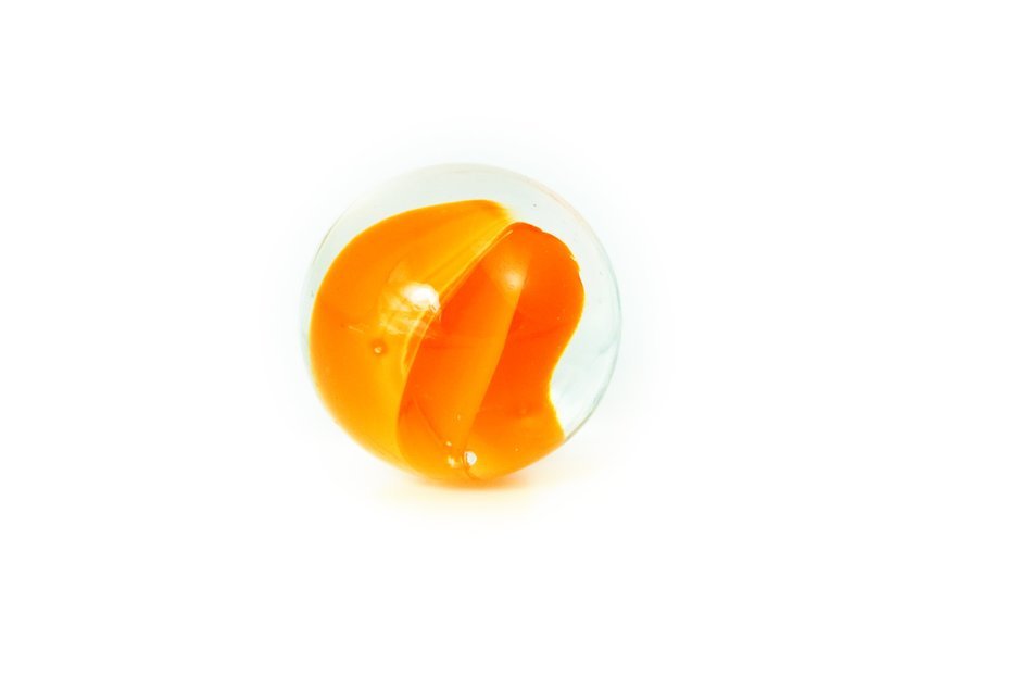 marble balls orange single one