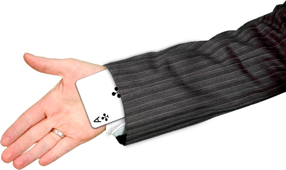 hand playing card ace cross magic