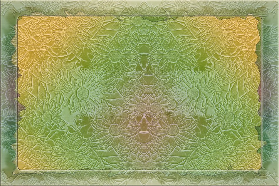 background framed floral metallic