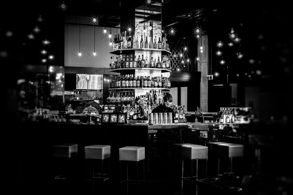 bar pub wine glasses lighting