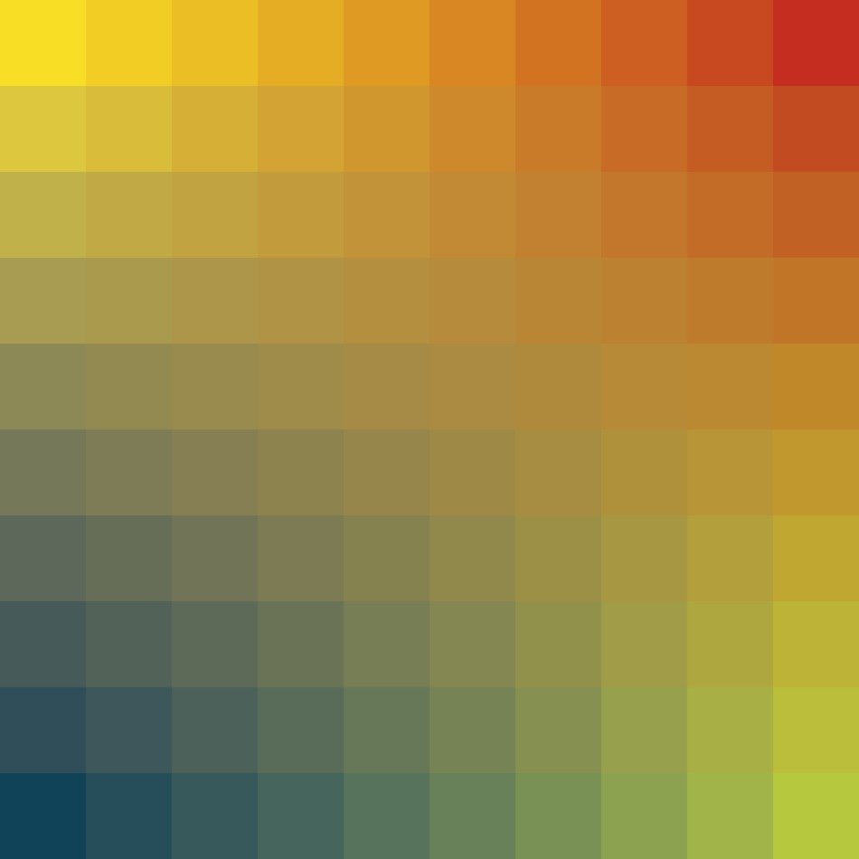 yellow red blue green