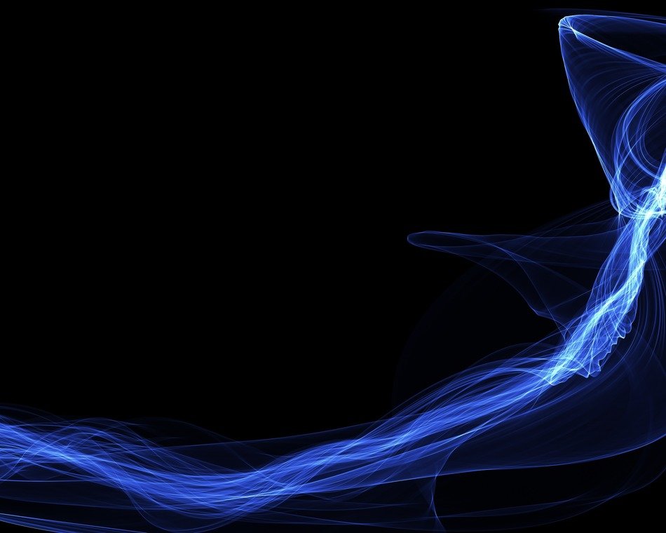 black background with blue electric lines