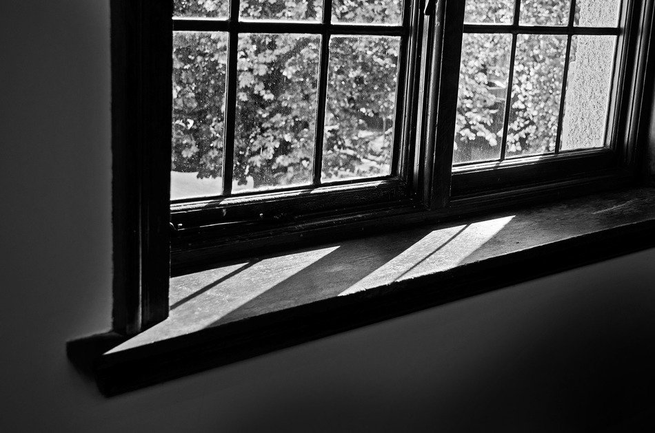 window glass tables hole light