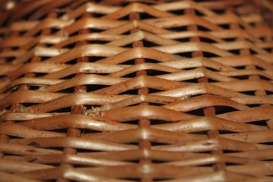basket bamboo net webbing handmade