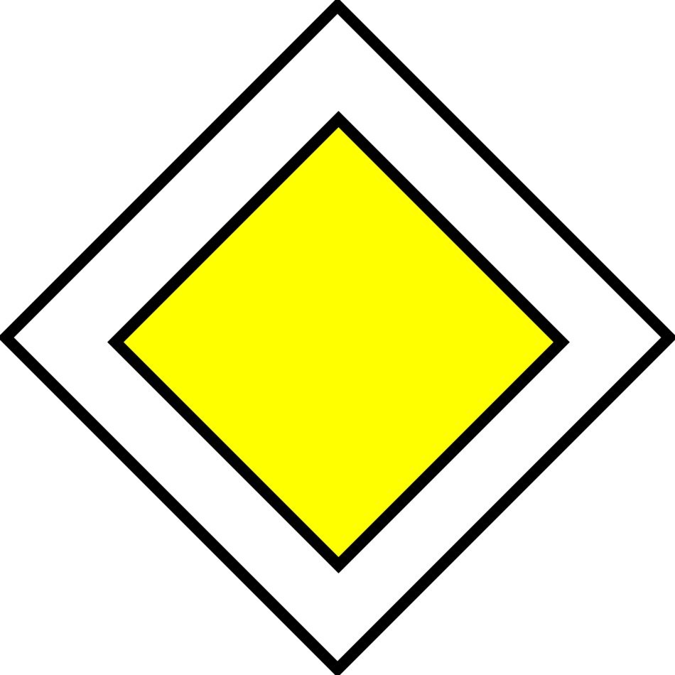 pattern signs diamond traffic