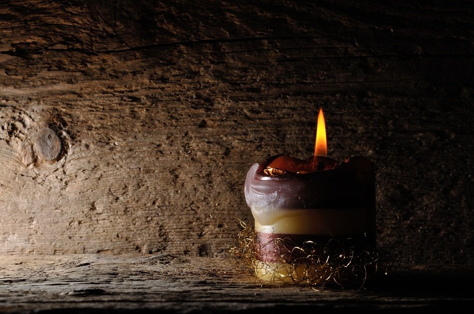 background wood candle light