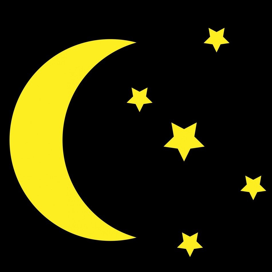 moon star stars black background