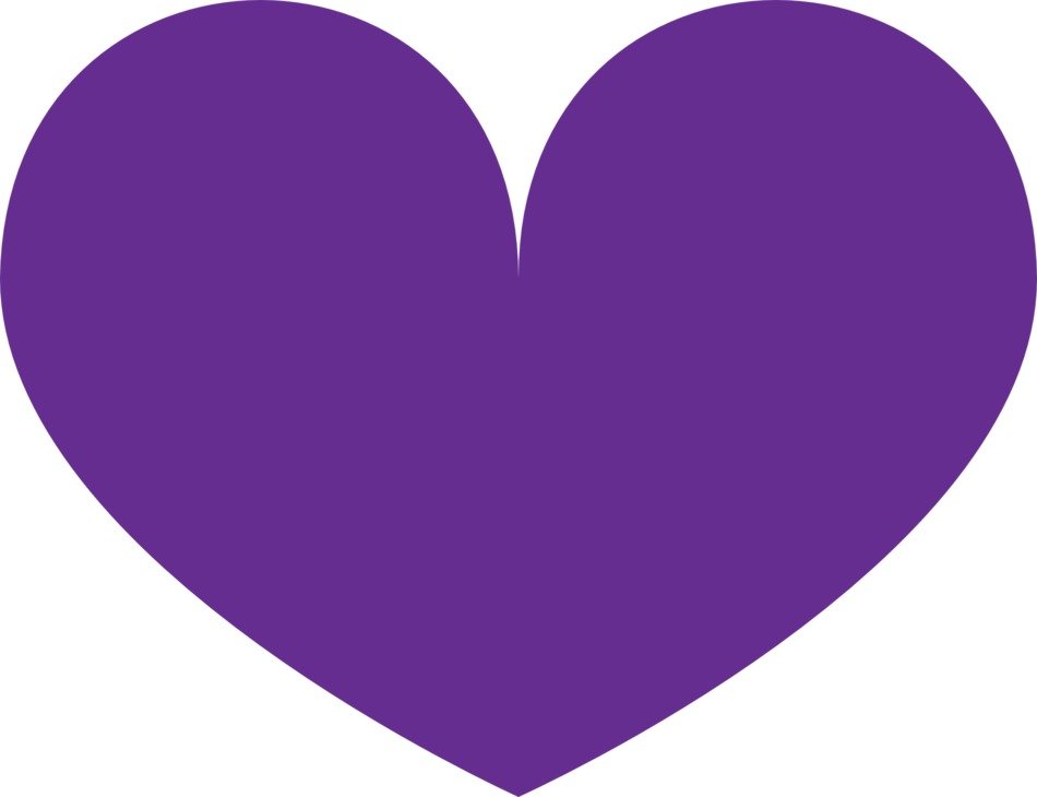 purple heart love shapes romantic