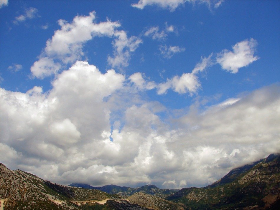 clouds landscape blue sky scenery