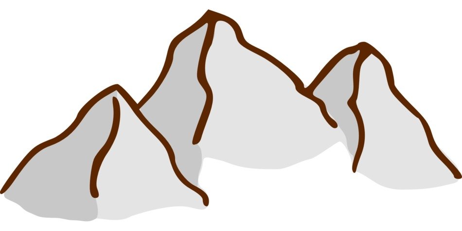 mountain range peak rock