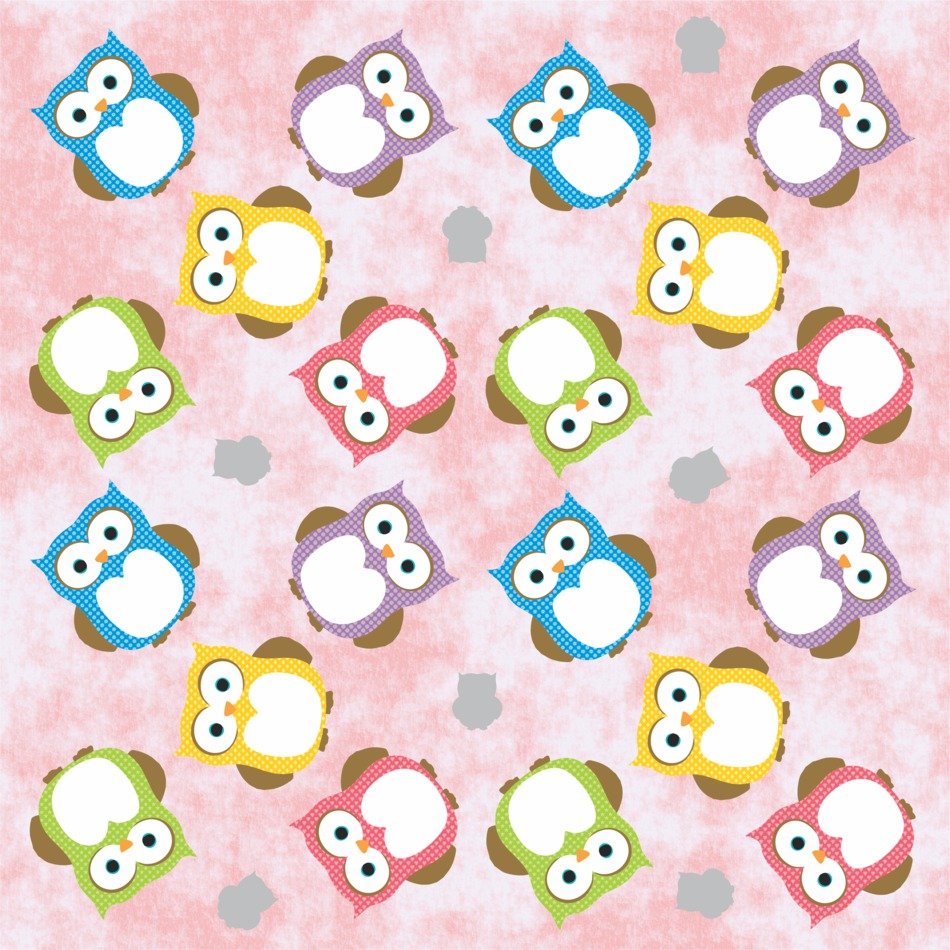 owl bird cute pattern background