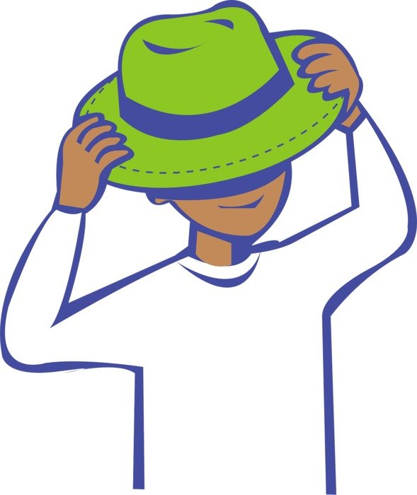 putting hat on boy fashion
