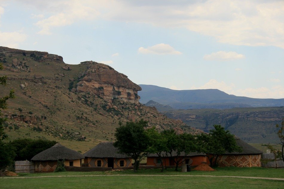 africa village rural huts