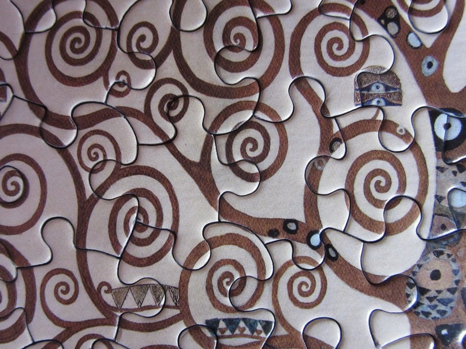 puzzle spirals klimt art nouveau