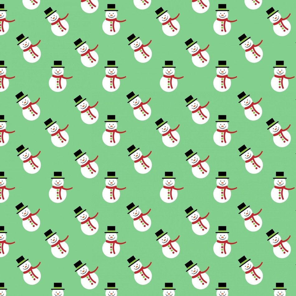 christmas snowman cute green