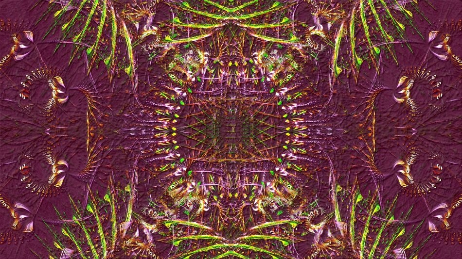 burgundy background with abstract digital art