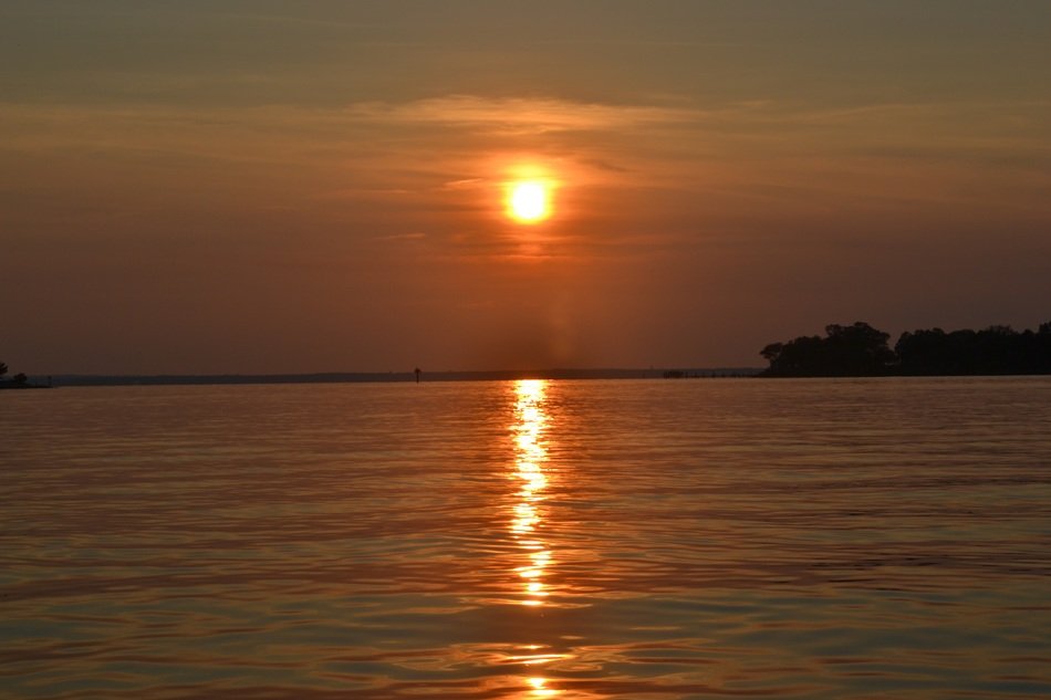 sunset water landscape