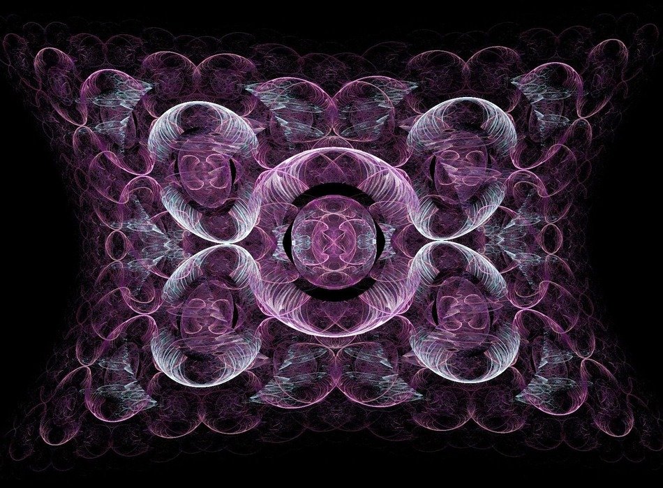 fractal purple blue swirls design