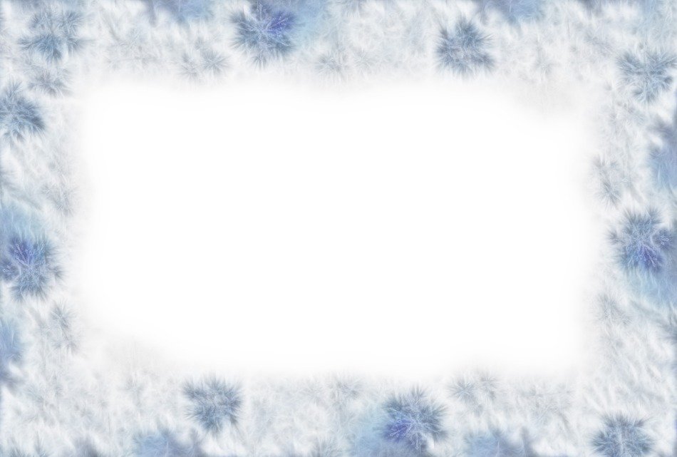background blue white frame winter