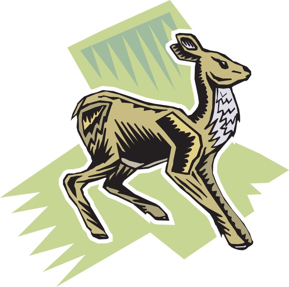 green deer style wild background