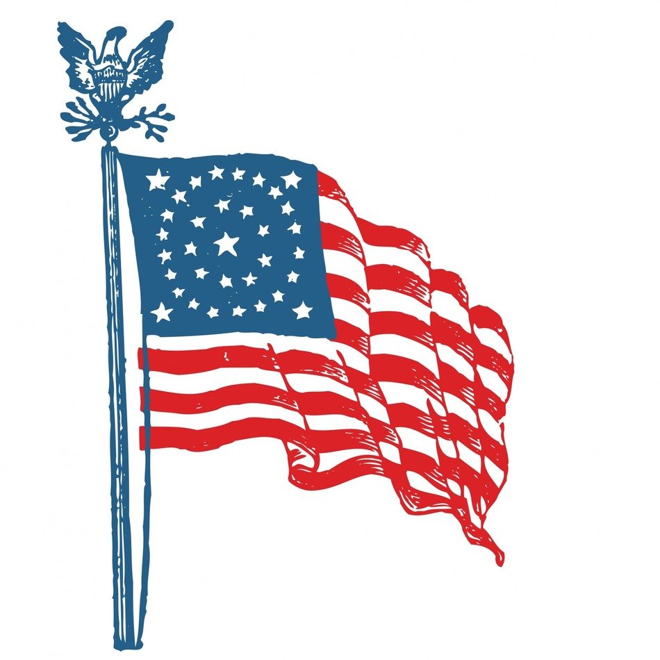 flag waving american united states