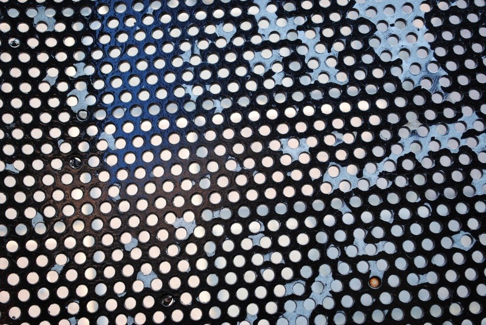 holes industrial metallic texture